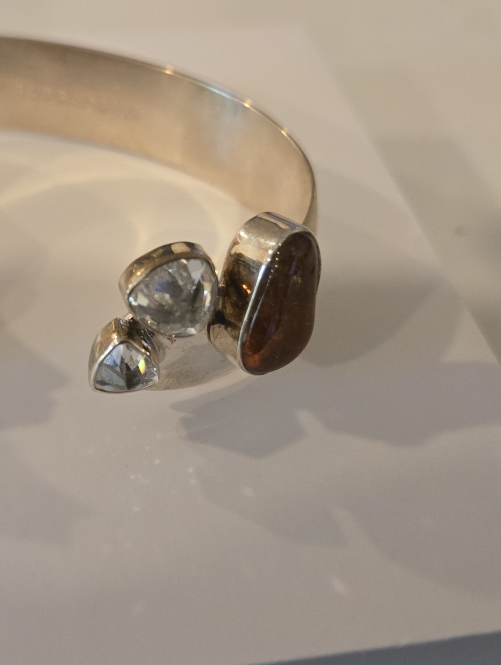 Lilly Barrack Citrine And Diamond Cuff Bracelet - Picture 3 of 4